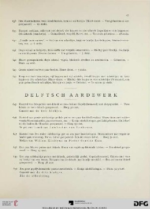 Delftsch aardewerk (Nr. 645-674)