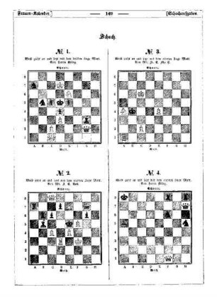 Schach : Haus- und Frauen-Kalender