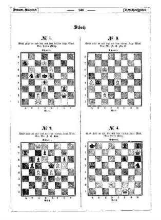 Schach : Haus- und Frauen-Kalender