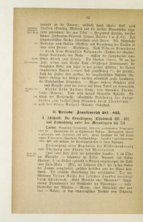 II. Periode: Frankenreich 481-843