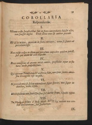 Corollaria Respondentis.