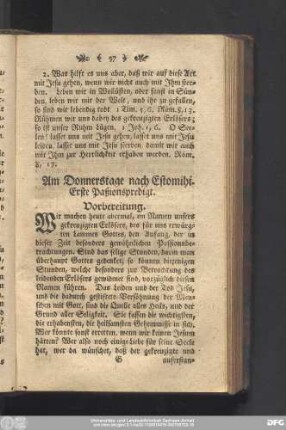 Am Donnerstage nach Estomihi. Erste Paßionspredigt.