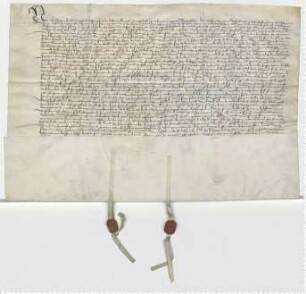 Ehevertrag des Christoffer van Dassel, Sohnes des Bürgermeisters Ludeke van Dassel, und der Anna, Tochter des verstorbenen Ratsmannes Hinrick Wulschenn. Es besiegeln die Ratsmannen Hinr. Gronehagen und Jurgen Tobinck.