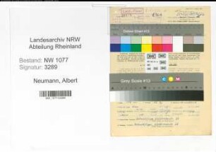 Entnazifizierung Albert Neumann , geb. 27.10.1919 (Polizist)