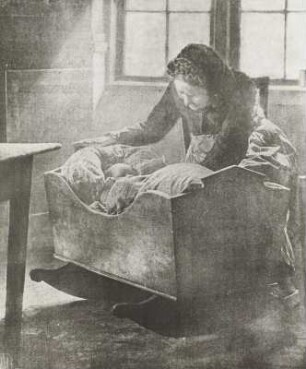 Bäuerin an der Wiege : Aufn. 1898