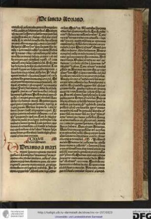 CXXVII. De sancto Adriano.