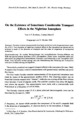 On the existence of sometimes considerable transport effects in the nighttime ionosphere