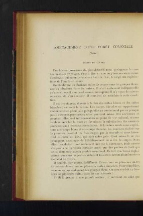 Aménagement D'Une Foré Coloniale.