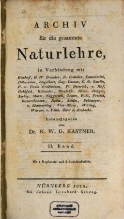 Archiv für die gesammte Naturlehre. 2, 2 (1824)