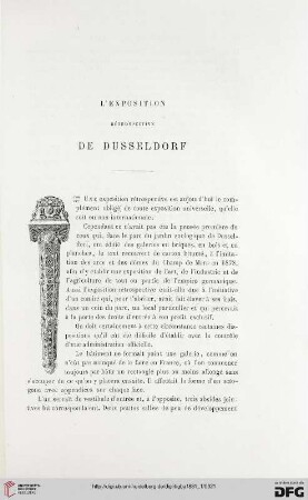 2. Pér. 23.1881: L' exposition rétrospective de Dusseldorf