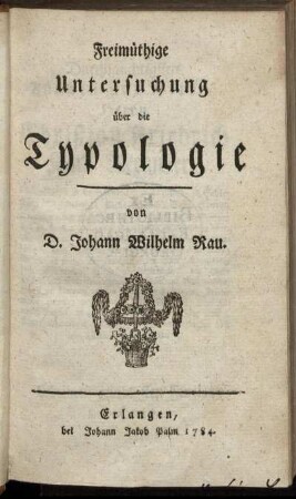 Freimüthige Untersuchung über die Typologie