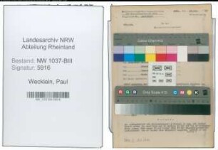 Entnazifizierung Paul Wecklein , geb. 22.07.1901 (Elektromeister)