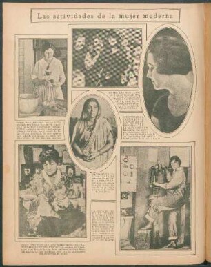 Las actividades de la mujer moderna [Fotografías]