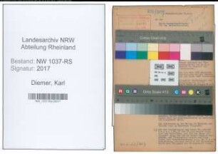 Entnazifizierung Karl Diemer , geb. 17.02.1898 (Arzt)