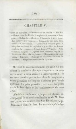 Chapitre V. Visite au mayhoun ...