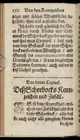 Das dritte Capitel. Deß Schorbocks Kennzeichen und Zufäll.