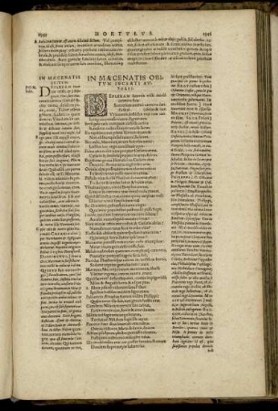 In Mæcenatis Obitum Incerti Autoris.