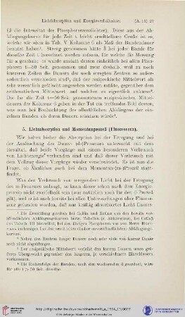 5. Lichtabsorption und Momentanprozeß (Flouorescenz)
