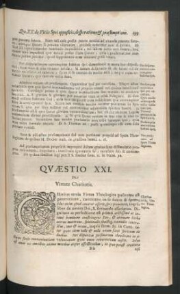 Quaestio XXI. De Virtute Charitatis.