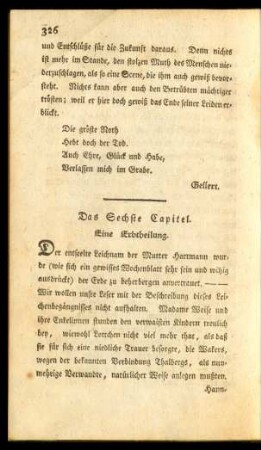 Das Sechste Capitel. Eine Erbtheilung.