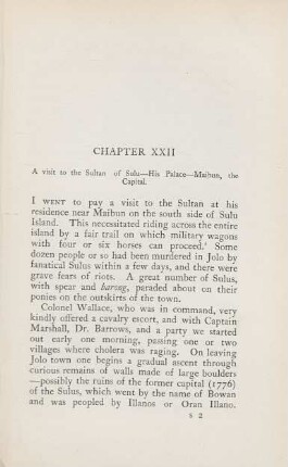 Chapter XXII. A visit to the sultan of Sulu. - ...