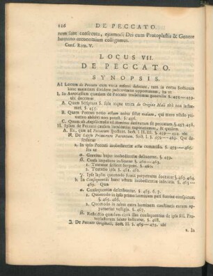 Locus VII. De Peccato