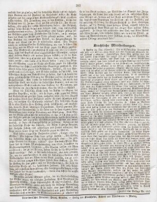 292 Kirchliche Mittheilungen