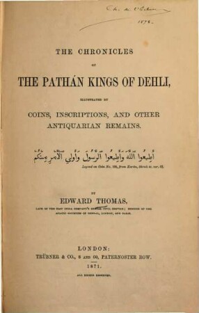 The Chronicles of the Pathán Kings of Dehli