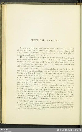 Metrical Analysis