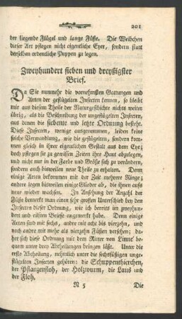 [Zweyhundert sieben und dreyßigster - Zweyhundert vier und funfzigster Brief]