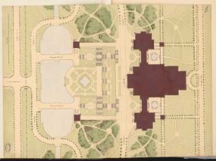Volkstheater Schinkelwettbewerb 1892: Lageplan 1:500