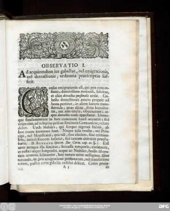Observatio I. Ad acquirendum ius gabellae, vel emigrationis, vel detractionis, ordinaria praescripto sufficit.