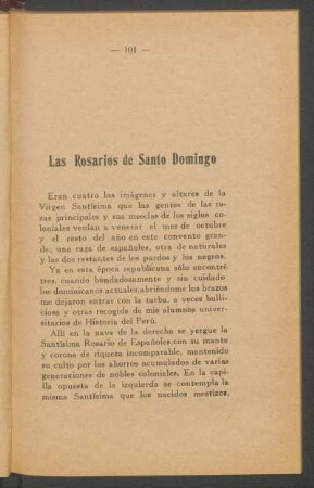 Las rosarios de Santo Domingo