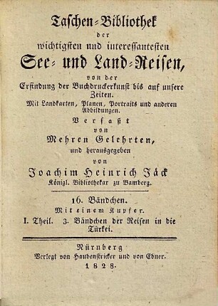 Taschen-Bibliothek der wichtigsten und interessantesten Reisen in die Türkei, 1,3