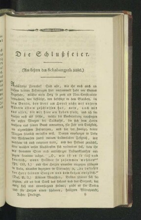 Die Schlußfeier.
