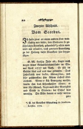 Zweyter Abschnitt. Vom Scorbut.