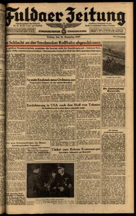 Ausgabe vom Freitag, den 10. Dezember 1943.