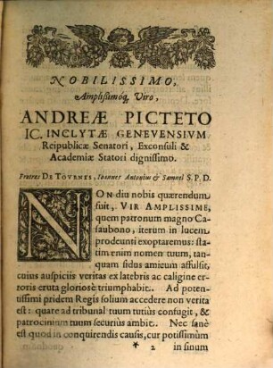 Isaaci Casavboni De rebvs Sacris Et Ecclesiasticis Exercitationes XVI. Ad Cardinalis Baronii Prolegomena In Annales Et Primam Eorvm Partem, de D.N. Iesv Christi Natiuitate, Vita, Passione, Assumptione : Cvm Prolegomenis Avctoris in quibus de Baronianis Annalibus candidè disputatur