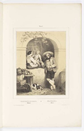 Marchand de fruits, Blatt 1 der Folge "Souvenirs du Tyrol, du Vorarlberg et de la haute Bavière"