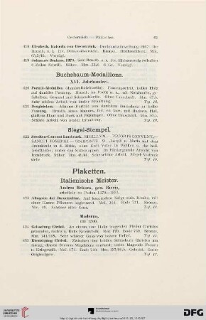 Plaketten (Nr. 423-480)