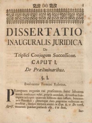 Dissertatio inauguralis juridica.