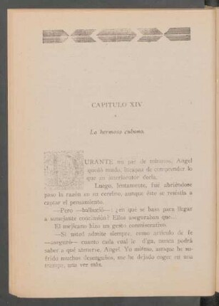 Capítulo XIV - La hermosa cubana.