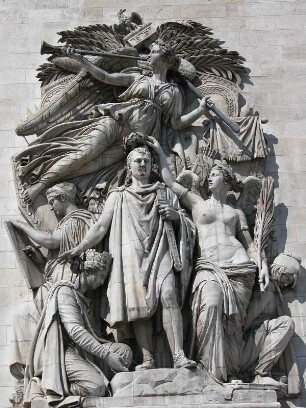 Paris, Napoleon-Figur am Arc de Triomphe
