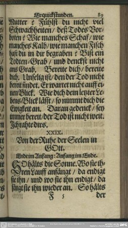 XXIX. Von der Ruhe der Seelen in Gott