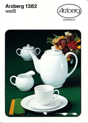 Produktprospekt "Arzberg 1382 / weiß"