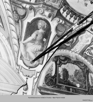 Freskenausstattung der Galleria : Deckendekoration : Minerva
