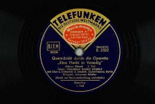 Querschnitt durch die Operette "Eine Nacht in Venedig"; 2. Teil / Johann Strauß