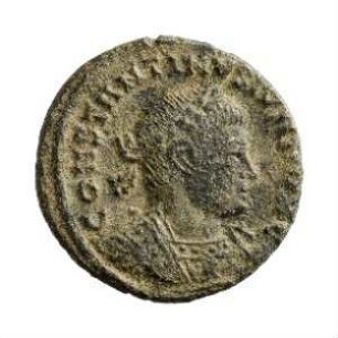 Münze, Follis, Aes 4, 330 - 331 n. Chr.