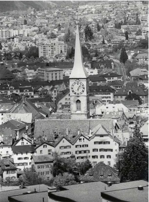 Blick auf Chur und die Martinskirche