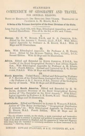 Stanfords compendium of geography and travel